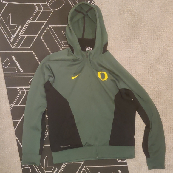Nike Green and Black Hoodie with Yellow Logo - Picture 1 of 5